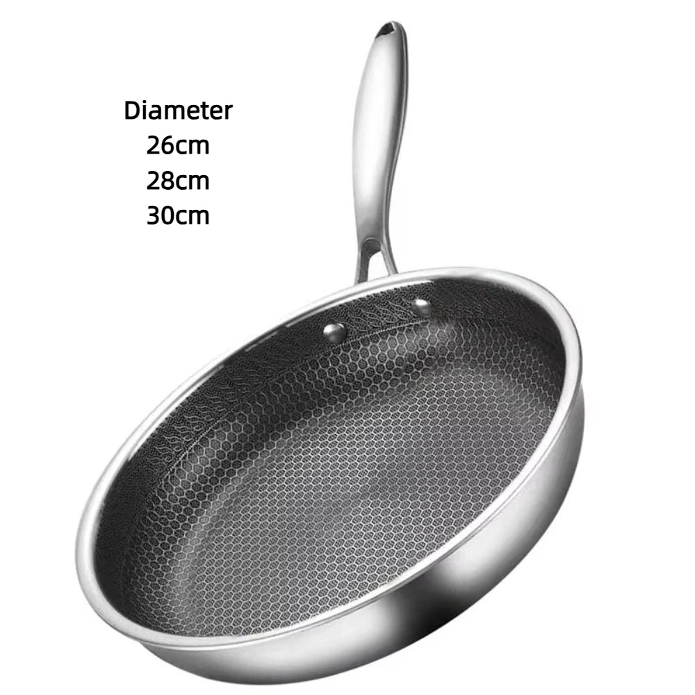 Honeycomb Stainless Steel Frying Pan