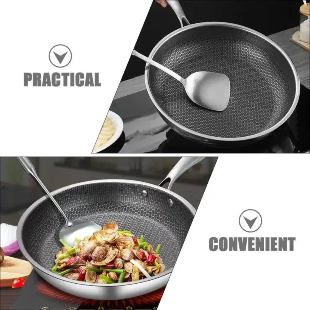 Honeycomb Stainless Steel Frying Pan